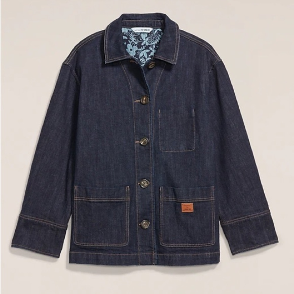 Anna Sui x Old Navy Dark Blue Denim Chore Jacket LIMITED EDITION